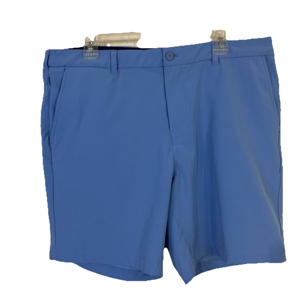 Mizzen Main 'Harbour' Lightweight Chino Golf Shorts. Light Blue, Men's 38 M